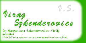 virag szkenderovics business card